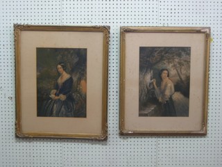 A pair of Victorian Baxter style prints "The Love Letter" 14" x 10 1/2" (some foxing) 