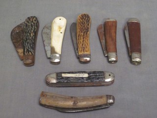 7 various pocket knives