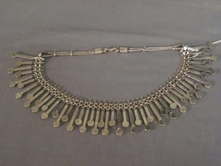 A silver filigree necklet
