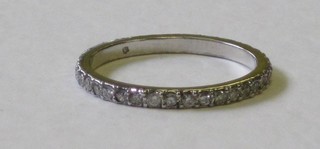 An 18ct white gold full eternity ring set diamonds, approx 0.50ct