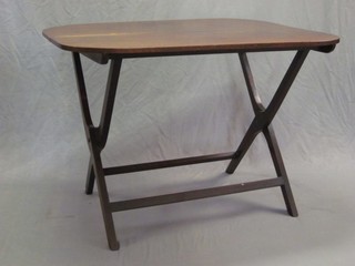 A 19th Century rectangular mahogany folding coaching table 41"