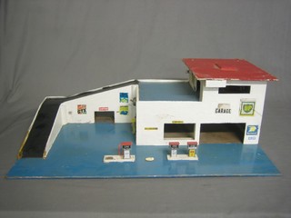 A wooden model garage 31"