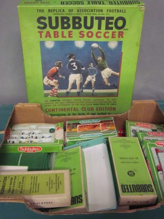 A Subbuteo Soccer table game and various player figures etc
