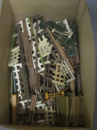A collection of scratch wood wooden fencing for Britons or model railway use