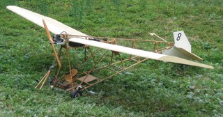An impressive wooden model of a Pioneering Aeroplane with 90" wing span
