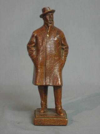 A standing resin figure of Puccini 9"