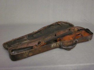 A 19th Century violin with 1 piece back 14 1/2"