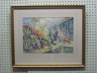 Penny Ward, watercolour "The Green House" 10" x 14"