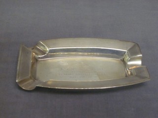 A rectangular silver ashtray Birmingham 1929 3 ozs
