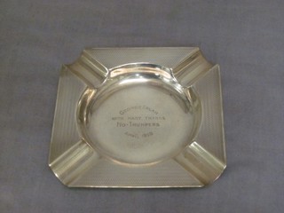 A square silver ashtray, Birmingham 1929 by Mappin & Webb 2 ozs