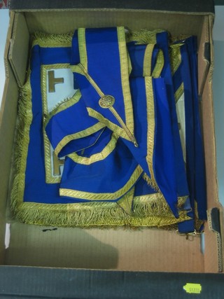A quantity of Masonic regalia comprising 3 Provincial Grand Officer's full dress aprons and collars