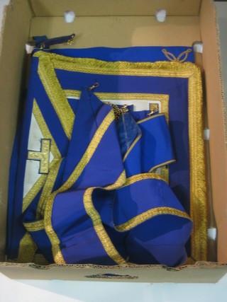 A quantity of Masonic regalia - 2 Provincial Grand Officer's full dress aprons and collars and a do. undress apron and collar