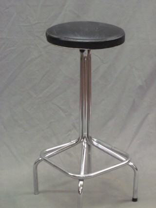 A Designer chrome stool