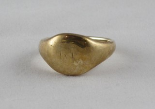 A gentleman's 9ct gold signet ring - WITHDRAWN