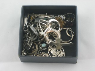 A small collection of "silver" and other costume jewellery