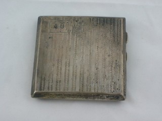 A silver cigarette case, Birmingham 1924, 3 ozs