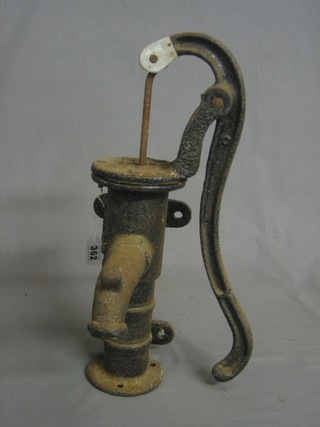 A Victorian cast iron water pump 11"