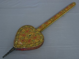 A large pair of Moorish style painted bellows