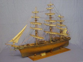 A large wooden model of The Cutty Sark 40"  ILLUSTRATED