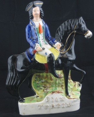 A Staffordshire figure of Dick Turpin 8" ILLUSTRATED