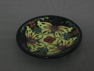 A Moorcroft circular dish, the base impressed Moorcroft 208 and with strawberry mark (second)  4 1/2"