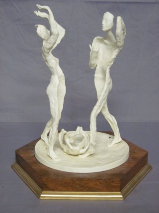 A Royal Worcester Classic Sculpture - Preference, one of the series Sur La Plage Number One 13" (babies head f)