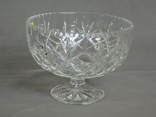 A cut glass pedestal bowl 8 1/2"