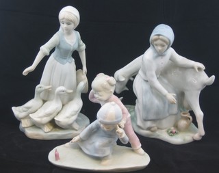 3 Lladro style figures