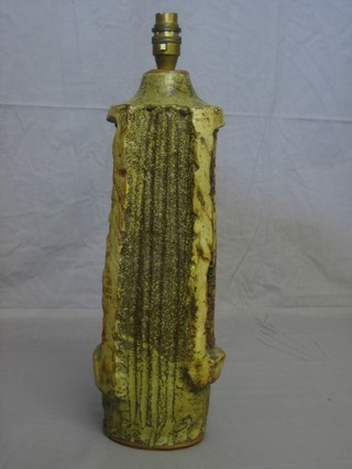 A Troika style pottery table lamp 16"
