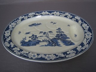 A Booths oval blue and white meat plate 20", together with a collection of other decorative china 