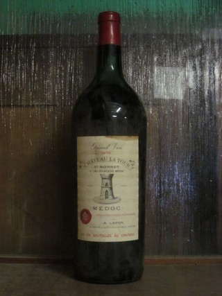 A bottle of 1970 Chateau La Tour Saint Bonnet 1st Cru  Bourgeois Medoc