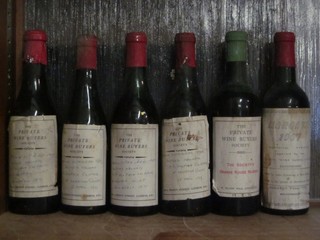 A half bottle of 1967 Margaux supplied by The Private Wine  Buyer's Society together with 5 other half bottles by The Private  Wine Buyer's Society