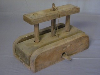 An 18th Century style wooden mouse trap 10"  ILLUSTRATED
