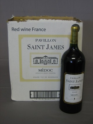 6 magnum bottles of 2006 Medoc Pavillon St James