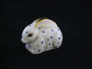 A Royal Crown Staffordshire figure of a seated rabbit, base marked LV1 2"