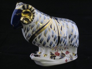 A Royal Crown Staffordshire figure of a standing ram, base marked LIII 3"