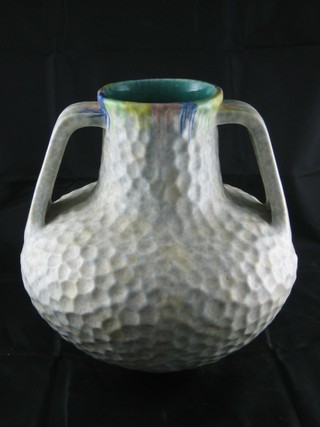 A Bretby Art Pottery twin handled vase 9"