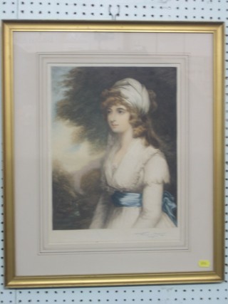 A coloured print "Countess Spencer" 14" x 11" signed in the margin