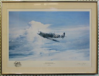 Robert Taylor, a signed coloured print "Reach for the Skies" 12"  x 20"