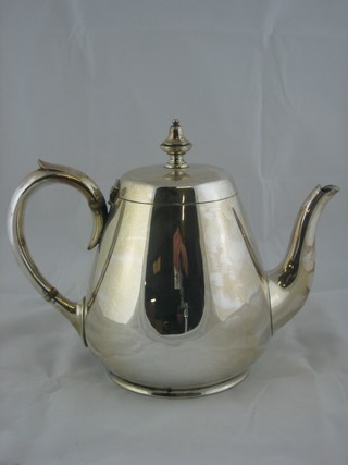 A silver plated teapot