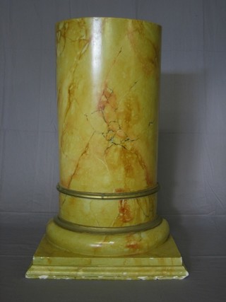 A section of fibre glass column with Doric capital 28"