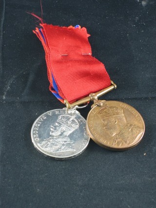 A pair including Edward VII bronze Scottish Police visit to Scotland medal 1903 and a George VI Scottish Police Coronation  medal 1911 to P C J Cleland ILLUSTRATED