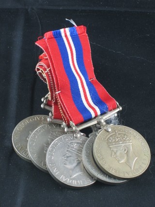 5 various WWII British War medals