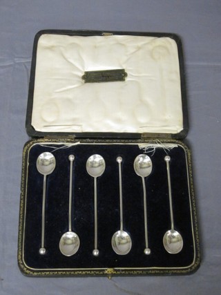 A set of 6 silver coffee spoons, Sheffield 1922, 1 ozs