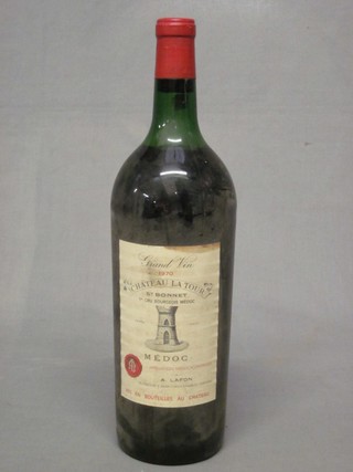A bottle of 1970 Chateau La Tour Saint Bonnet 1st Cru Bourgeois Medoc