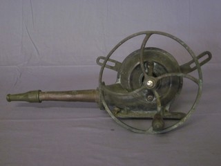 A pair of metal bellows