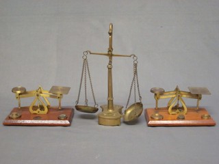 3 pairs of brass letter scales
