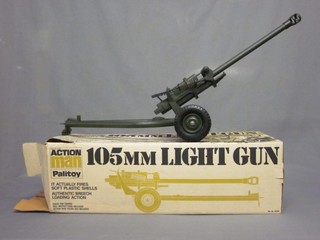 A Palitoy Action Man 105mm light gun boxed