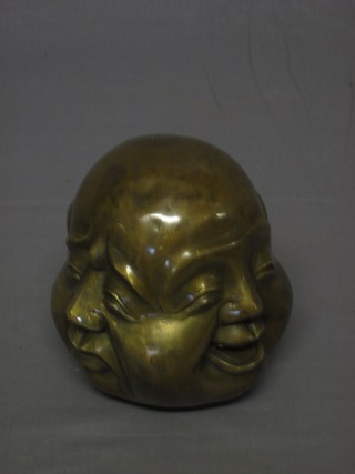 A bronzed portrait bust of a multiple faced Buddha 4"
PLEASE NOTE THAT THIS LOT HAS BEEN WITHDRAWN
