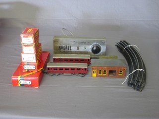 A collection of various Hornby rolling stock and rails